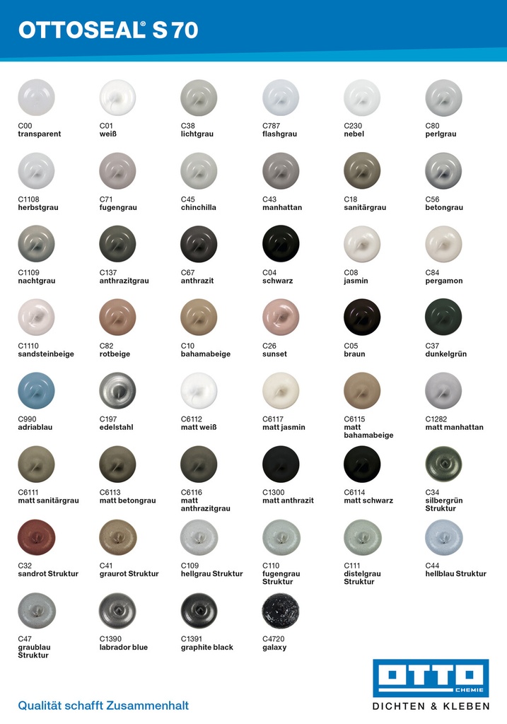 Ottoseal S70 Natursteinsilikon C71 fugengrau 310ml