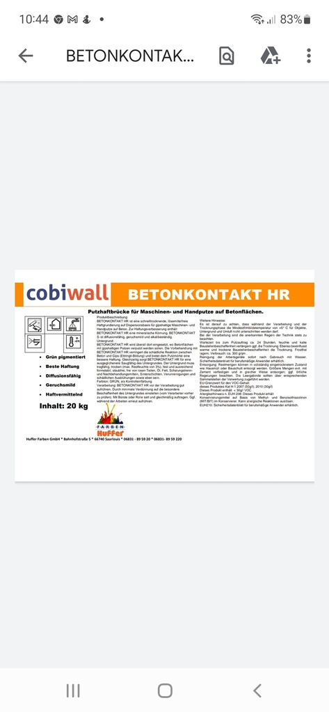 Cobiwall Betonkontakt 20 kg