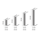 Sockelleiste CUBUFLEX 1245 Champ. 40mm 250cm 10-CF40CH