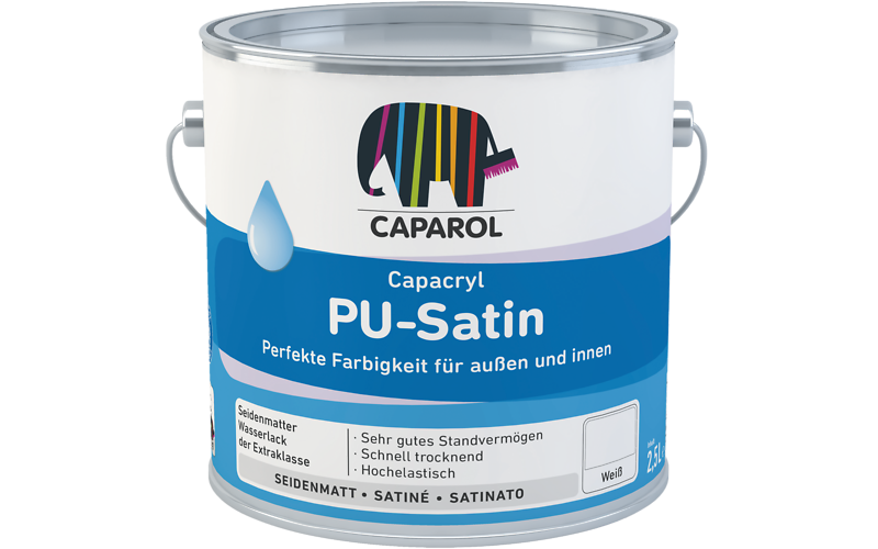 Capacryl PU-Satin weiß 2,5 Ltr.