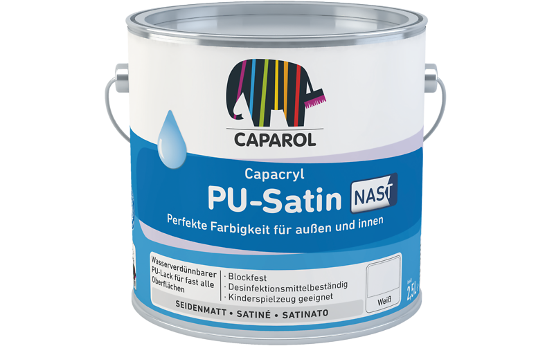 Capacryl PU-Satin weiß 2,5 Ltr. NAST-Qualität