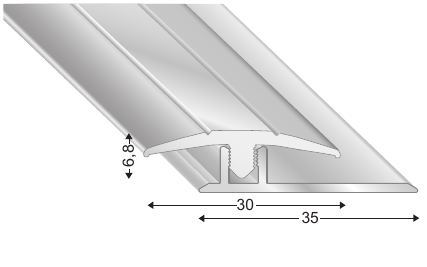 CONFIGO Übergangsprofil Set silber 1,00m 3,6-7mm CFG230 S 100
