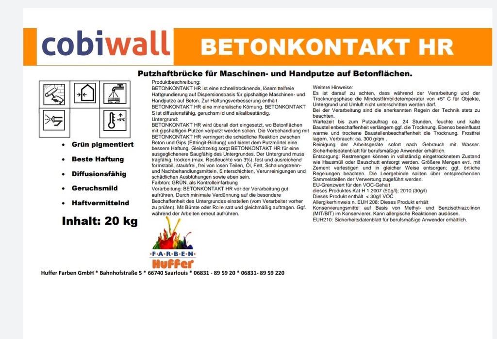 Dekorplus Betonkontakt 20 kg