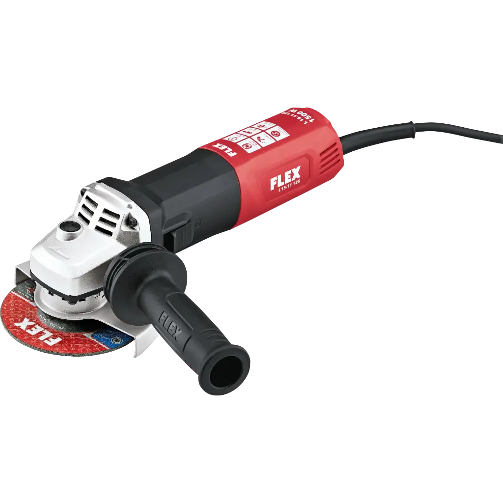 FLEX 1500 Watt WinkelschleiferLE 15-11 125 + L-BOXX + Absaugeset