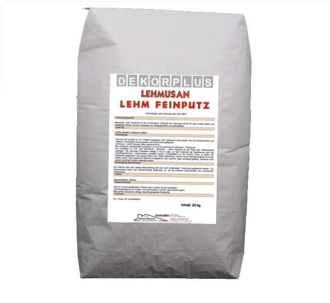Lehmusan Lehm Feinputz H 25 kghelle Variante (4,5 kg=4 mm)