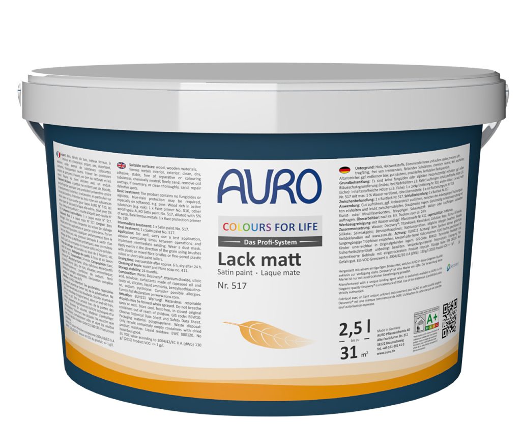 AURO Seidenmattlack 517 MIX 2,5l (Kopie)