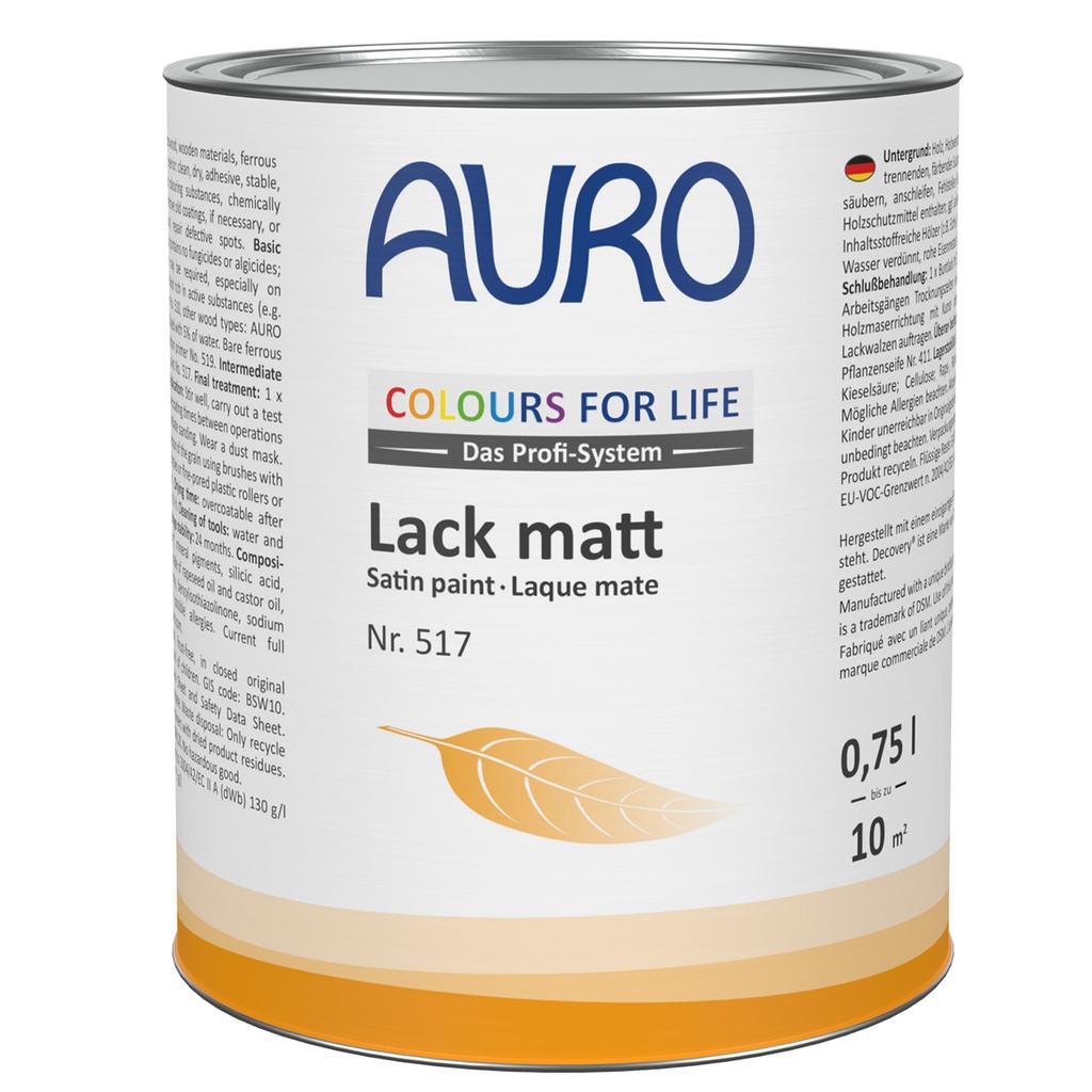 AURO Seidenmattlack 517 MIX 0,75l (Kopie)