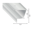 RENO Treppen Renovierungsprofil 79-D675SI silber  300cm