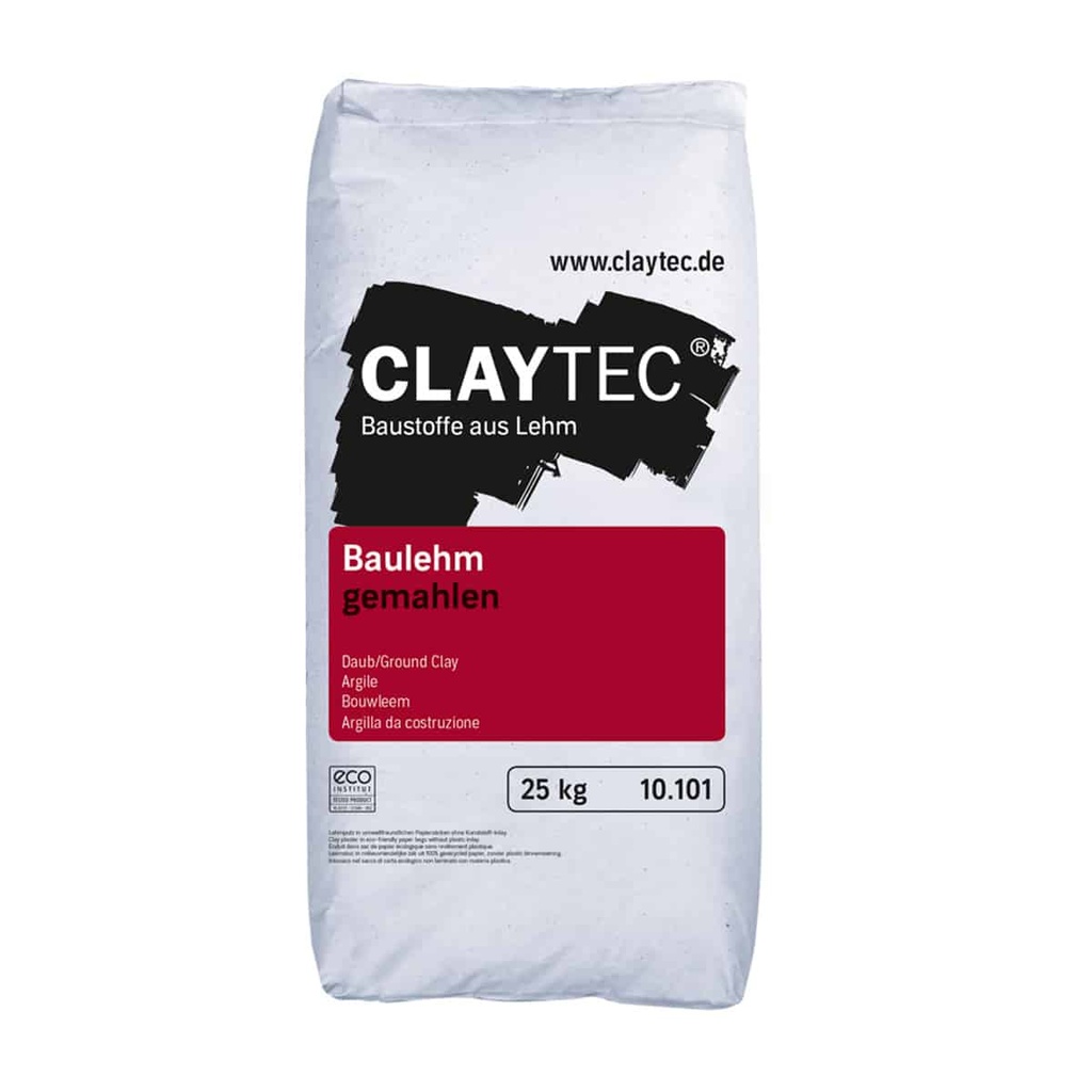 CLAYTEC Lehm-Oberputz fein 06 - 25 kg Sack (Kopie)