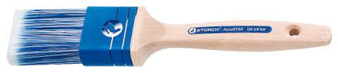Storch Flachpinsel. 60mm, AquaSTAR blau-weiß PA Holzst. Premium