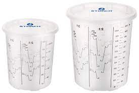 Storch Farb-Mischbecher 1300 ml(1 Pack=10 Becher+10 Deckel)