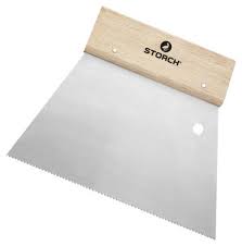 Storch Trapez-Zahnspachtel A1 180mmHolzgriff
