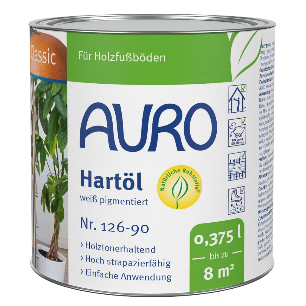 Auro Hartöl Weiß pigmentiert 0,375l