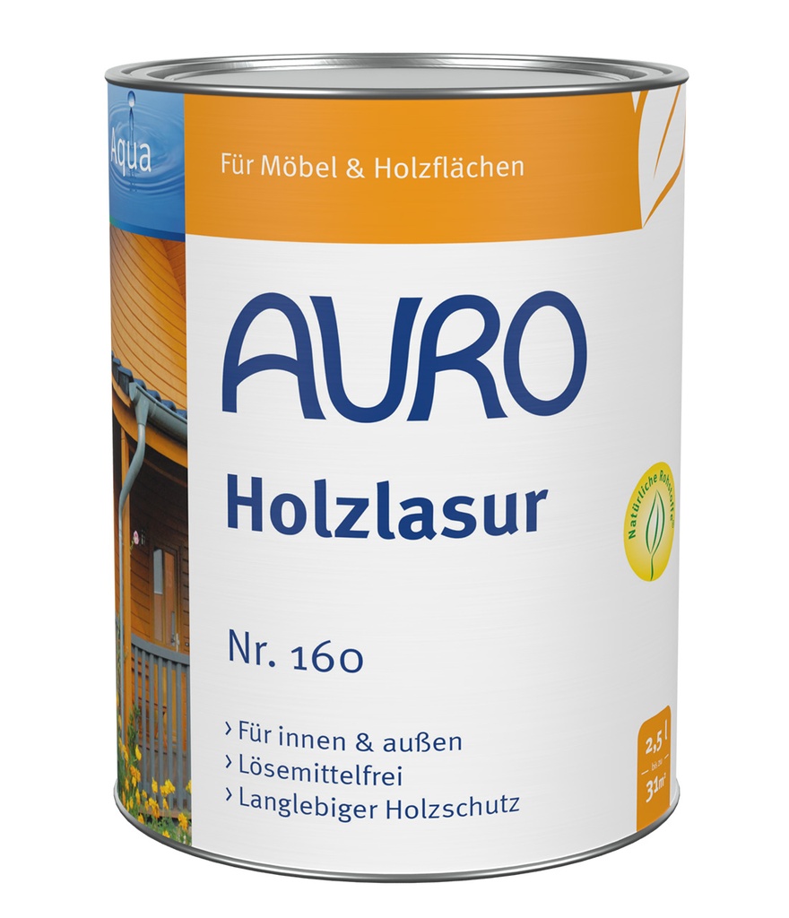 Auro Holzlasur, Aqua, Ocker-Gelb 2,5l