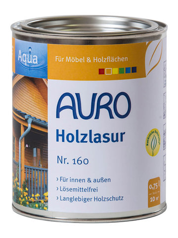 Auro Holzlasur, Aqua, Ultramarin-Blau 0,75l