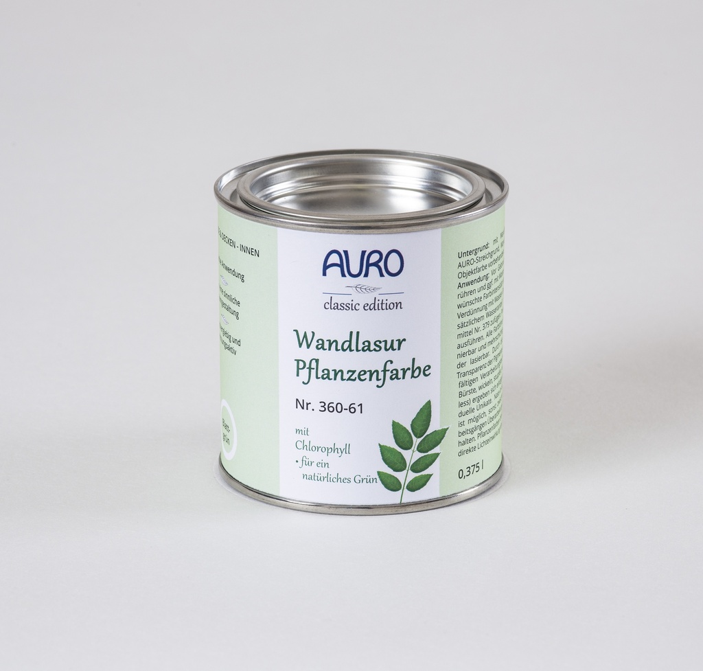 Auro Wandlasur-Pflanzenfarbe blattgrün 0,375l