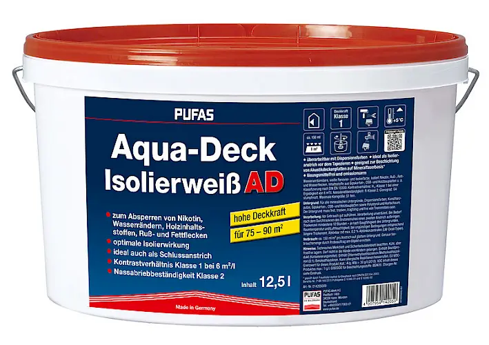 Pufas Aqua-Deck Isolierweiß AD 12,5 l