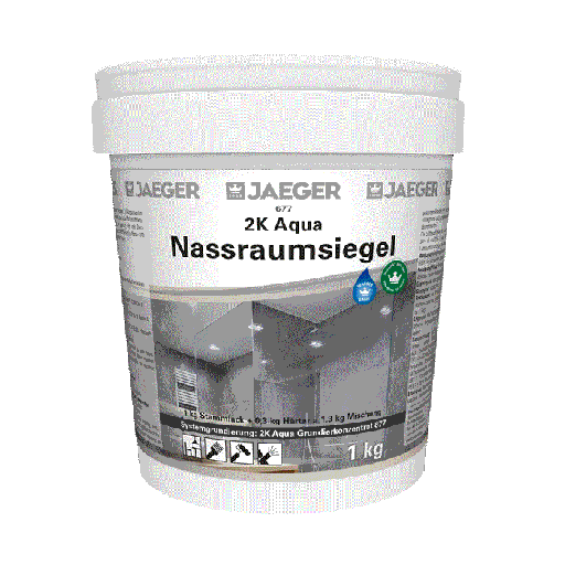[JAE6770104-110] Jaeger 677 2K Aqua Nassraumsiegel matt 1 Kg