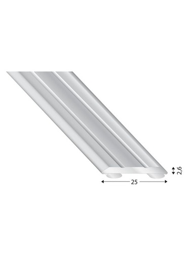 [KUE301ASKL100] MK Übergangsprofil 25m silber 1,00m selbstklebend 301 A S 100