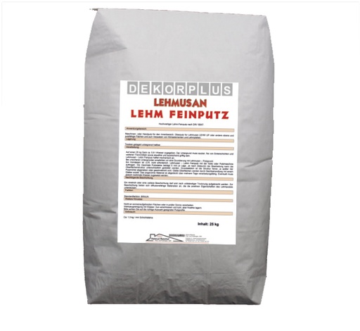 [REI13258] Lehmusan Lehm Feinputz H 25 kghelle Variante (4,5 kg=4 mm)