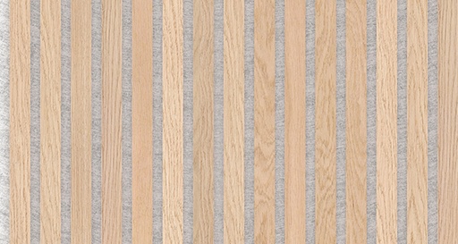 [BYVENO9001220031] byVeno  Akustikpaneele  EICHE (FSC) Textil grauer Filz, brauner MDF,  3000x600x20mm Stück=1,8m²