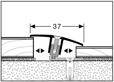 [JZUBKUEB888_EDG90] Übergangsprofil Typ 888 von 7-17 mm Alum. elox. Edelst.