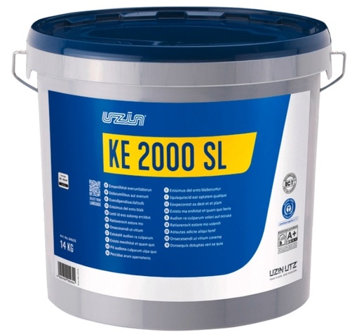 [JKLEUKE2SL_14] Uzin KE 2000 SL leitfähiger Faserklebst. EMICODE EC 1 Plus, Blauer Engel Geb. a 14 Kg