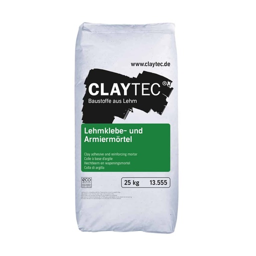 [CLA13555] CLAYTEC Lehm Klebe-und Armiermörtel  25 kg Sack