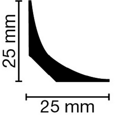 [33-H2828E] Hohlkehlleiste H2828  eiche UM 2,40m  33-H2828e