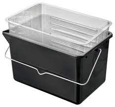 [S284720] Storch Set Farbeimer 12l Kst schwarz mit 5x Farbeimereinsatz