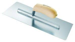 [S311546] Storch Edelstahl-Glättekelle 2 abger. Ecken 460x130mm Ergo-Holzgriff