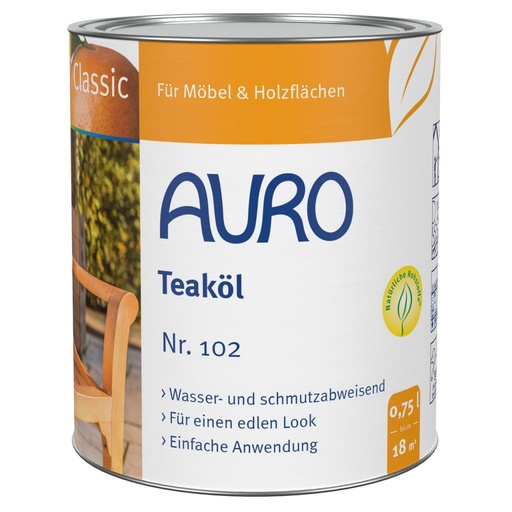 [AUR102008124] Auro Gartenmöbelöl, Classic Teaköl 0,75l