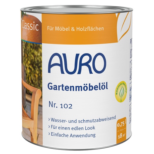 [AUR102009224] Auro Gartenmöbelöl, Classic Natur 0,75l