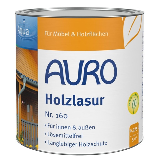 [AUR160005220] Auro Holzlasur, Aqua, Azur 0,375l