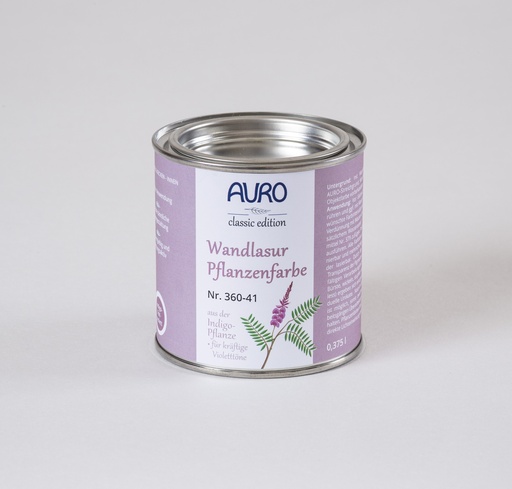 [AUR360004120] Auro Wandlasur-Pflanzenfarbe indigo-rotviole 0,375l